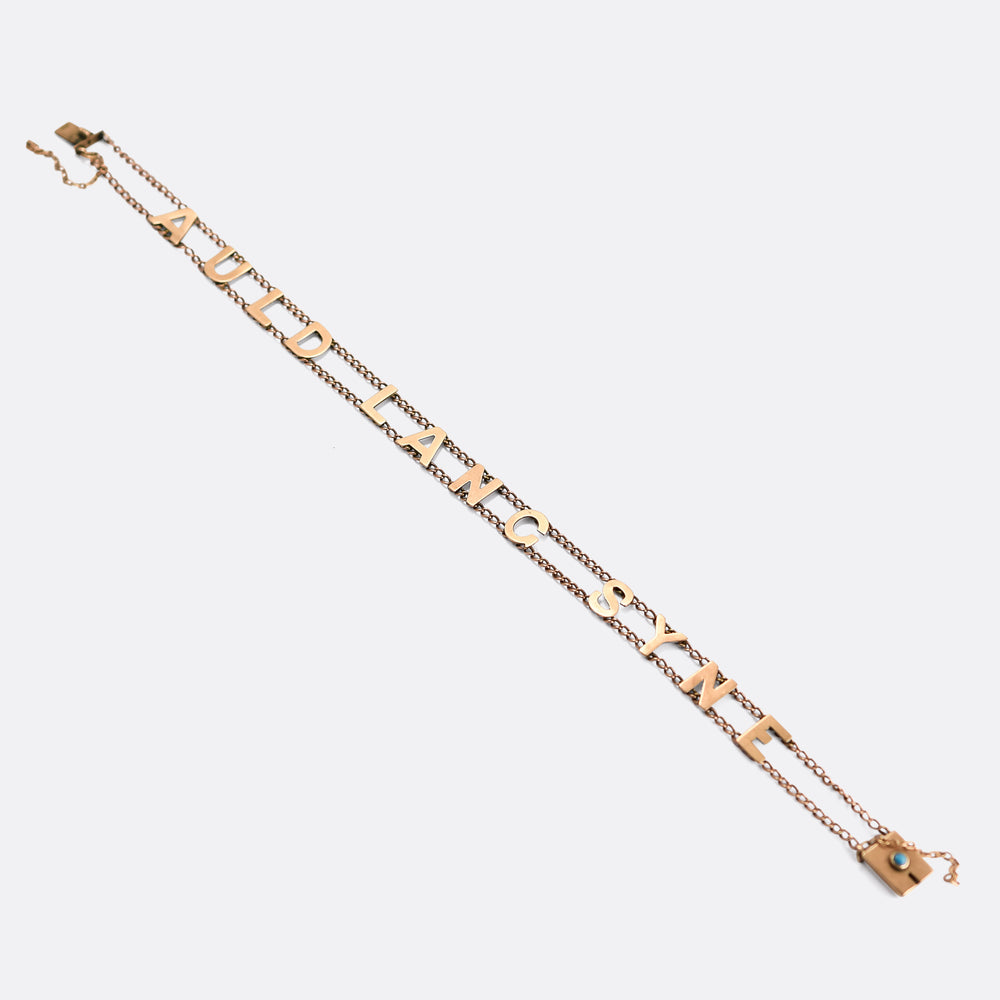 Edwardian Gold Auld Lang Syne Bracelet