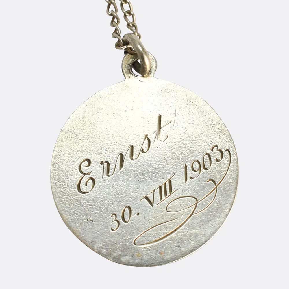 Edwardian Lucky Chimney Sweep Pendant & Chain