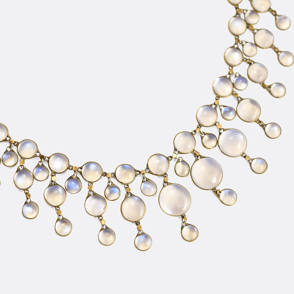 Edwardian Moonstone Festoon Necklace