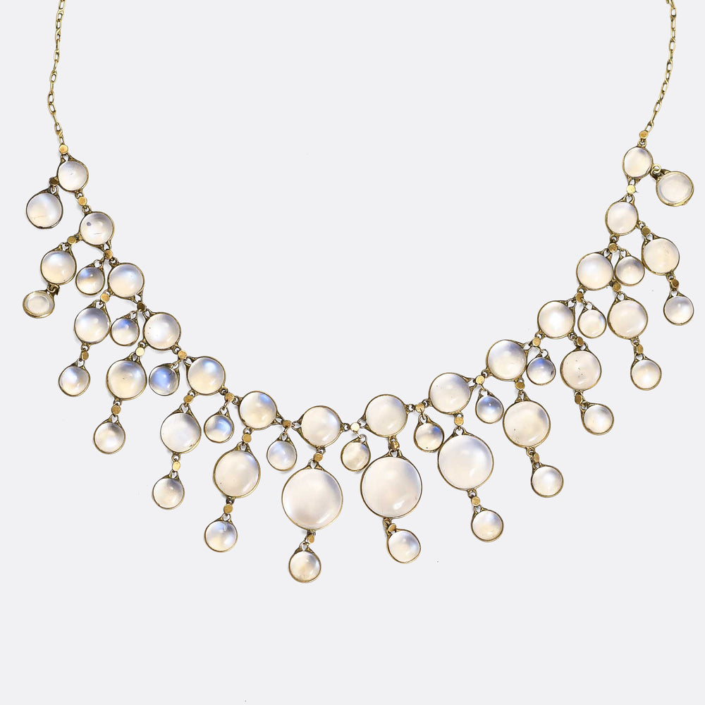 Edwardian Moonstone Festoon Necklace