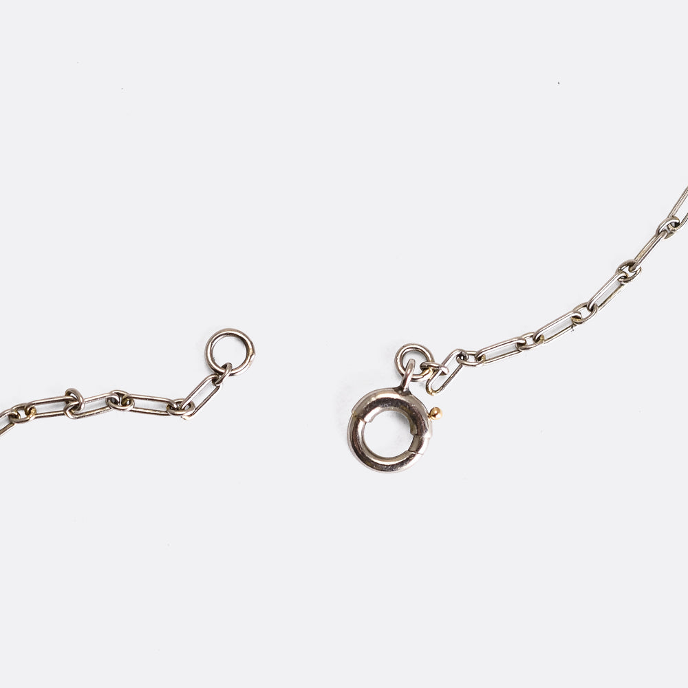 Edwardian Opal & Diamond Pansy Necklace