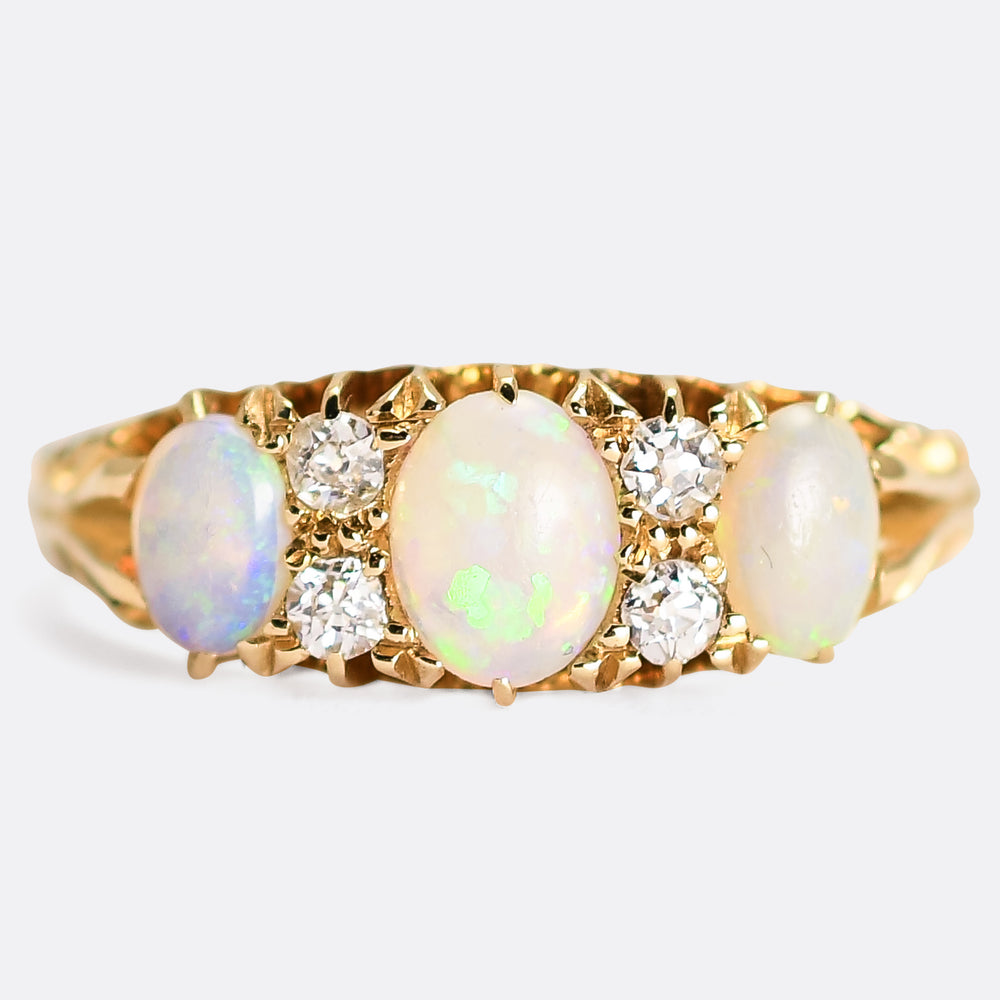 Edwardian Opal & Diamond Ring