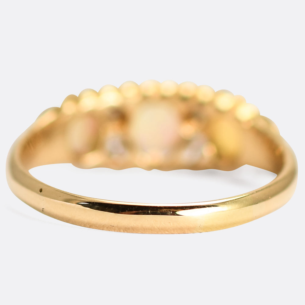 Edwardian Opal & Diamond Ring