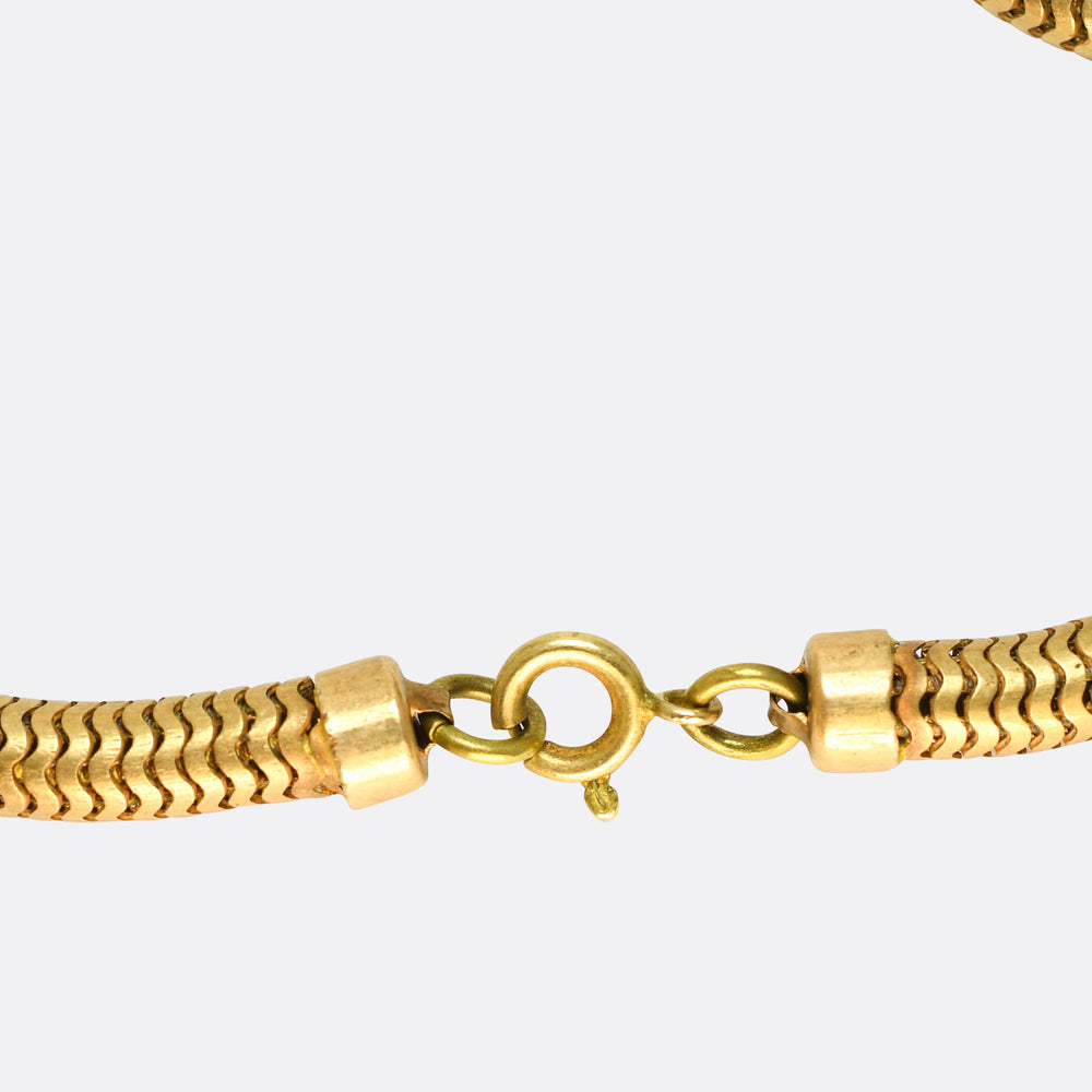 Edwardian Paste Snake Chain Necklace