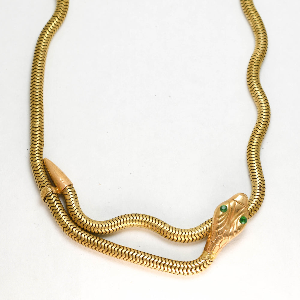Edwardian Paste Snake Chain Necklace