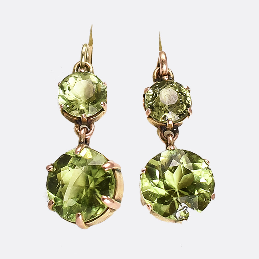 Edwardian Peridot Drop Earrings