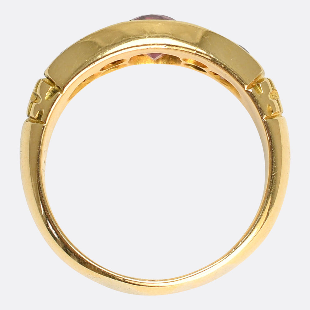 Edwardian Ruby & Diamond 18k Gold Cigar Band