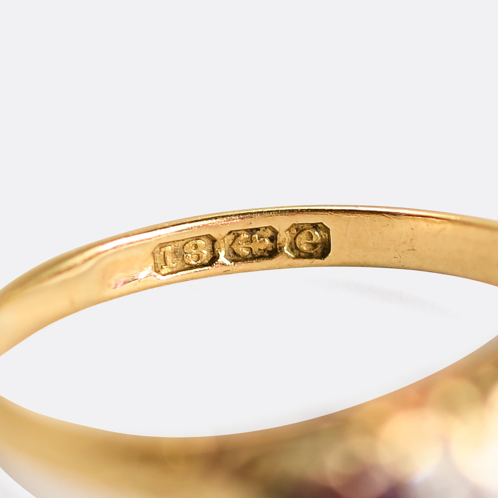 Edwardian Ruby & Diamond 5-Stone Ring