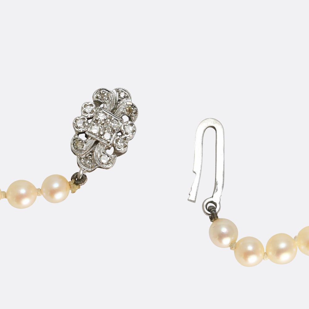 Edwardian Strand Of Natural Pearls Necklace