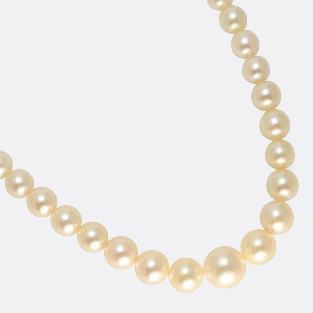 Edwardian Strand Of Natural Pearls Necklace