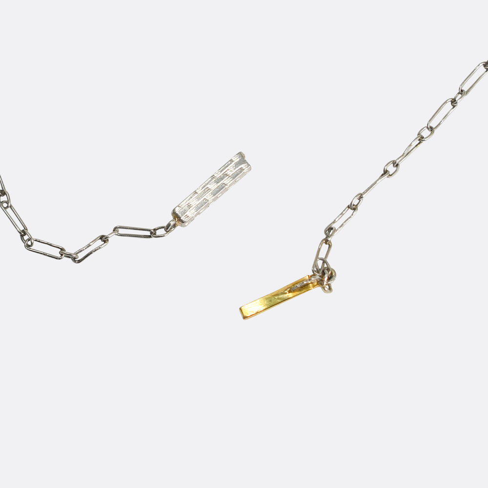 Edwardian Topaz & Diamond Negligee Necklace