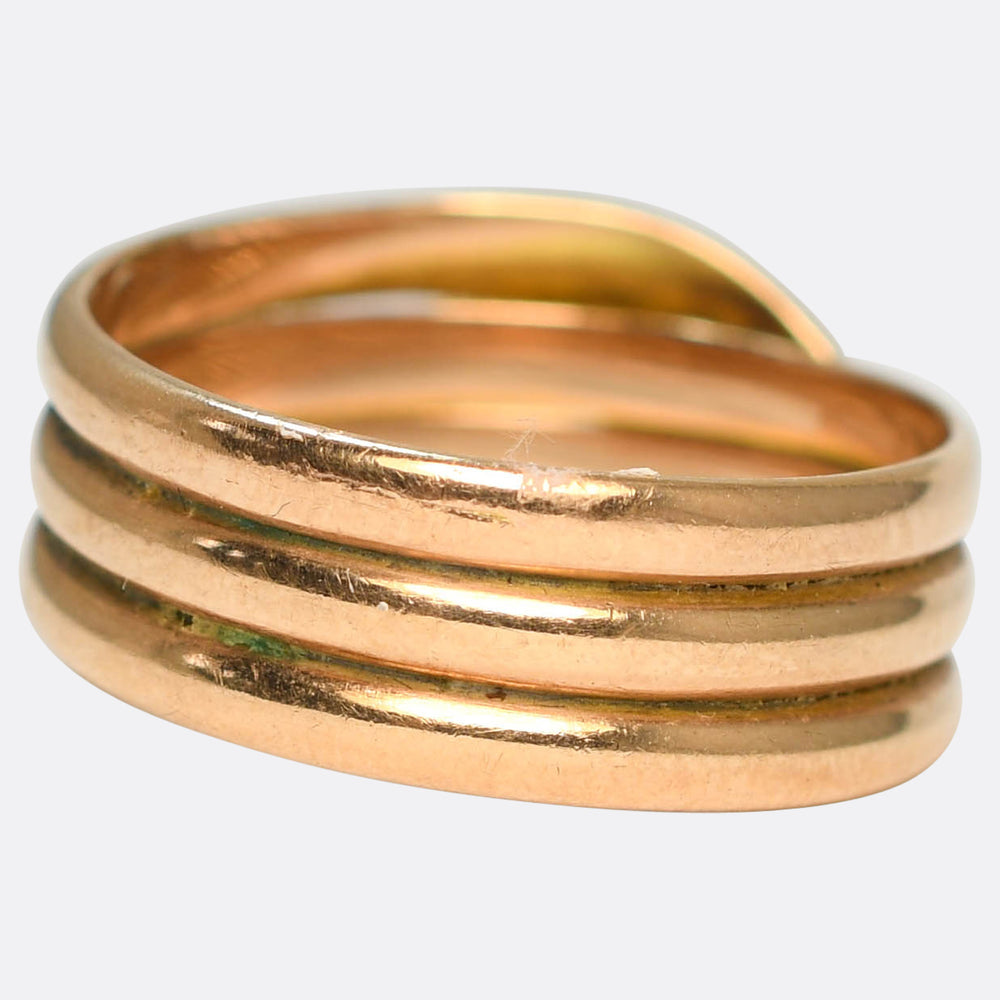 Edwardian Turquoise Coiled Snake Ring