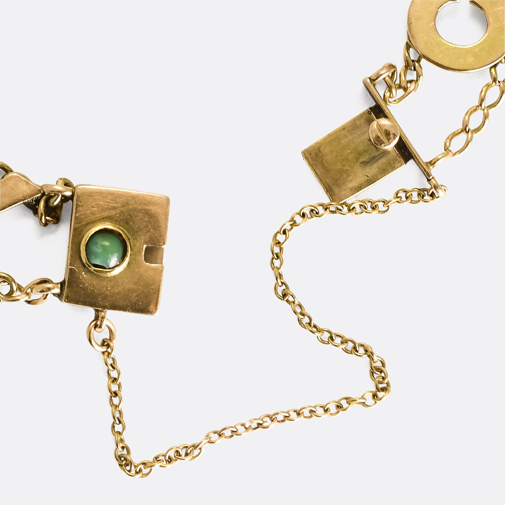 Edwardian Turquoise Good Luck Bracelet