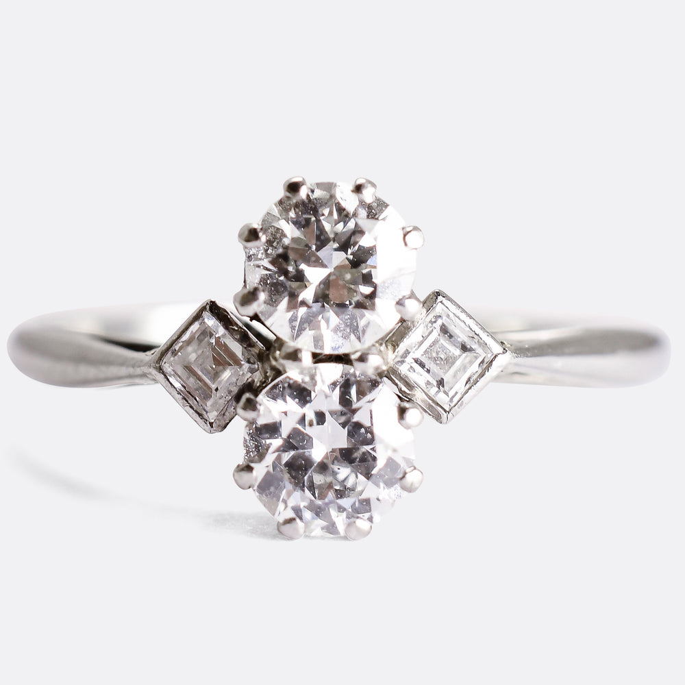 Edwardian Two-Stone Diamond Ring