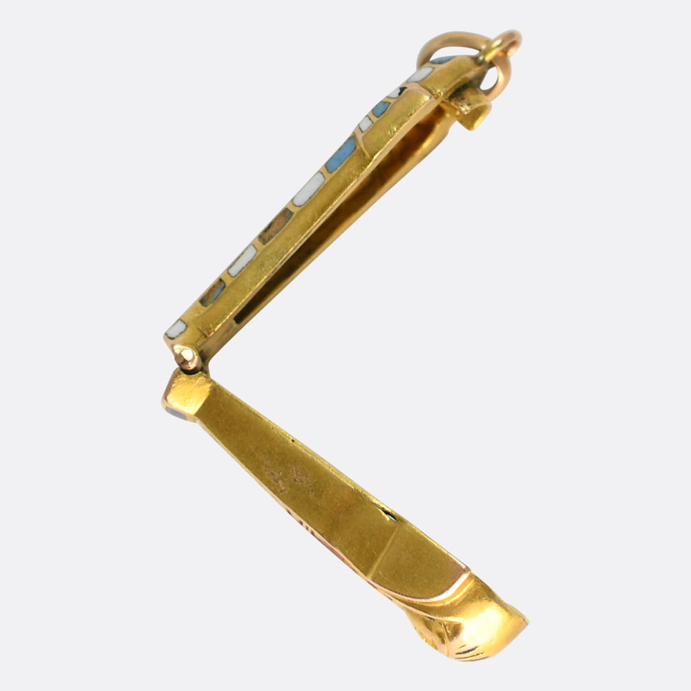 Egyptian Revival Enamel Sarcophagus Charm