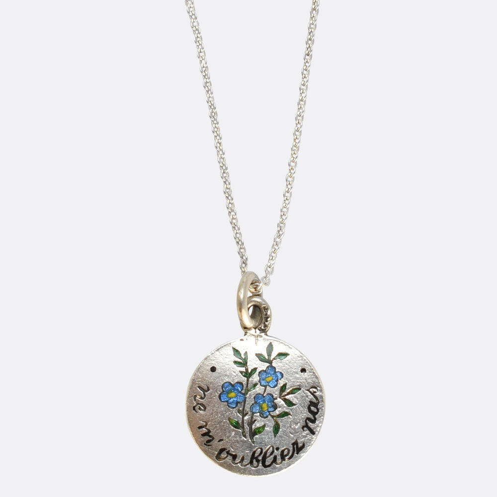 Antique French Forget-Me-Not Enamel Charm