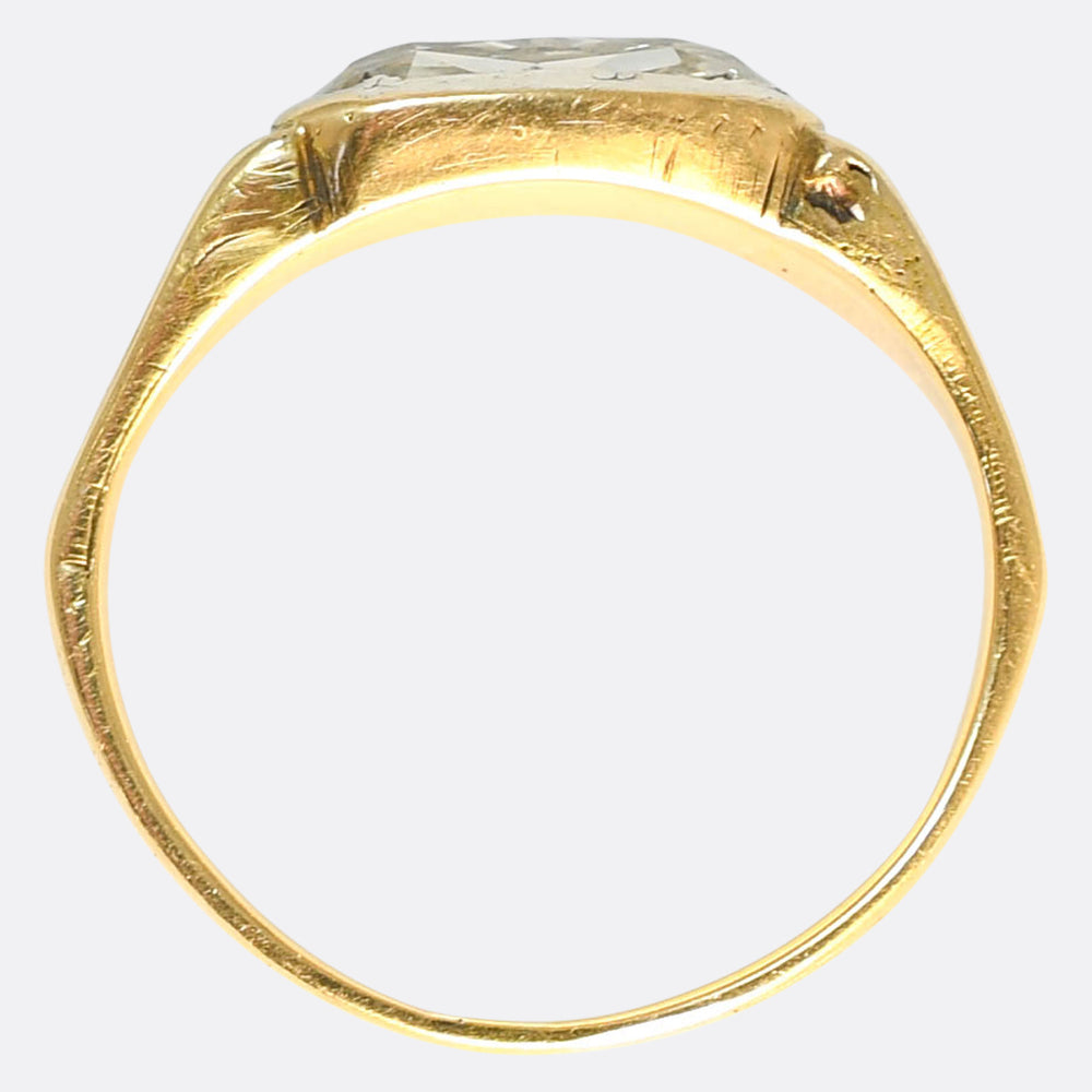 Georgian 1.67ct Diamond East-West Solitaire Ring