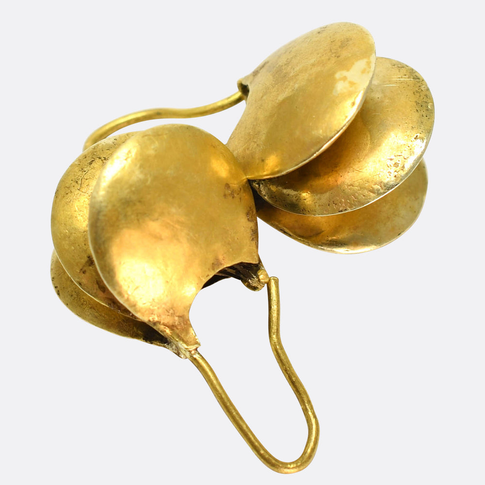 Georgian 15k Gold Navicella Earrings