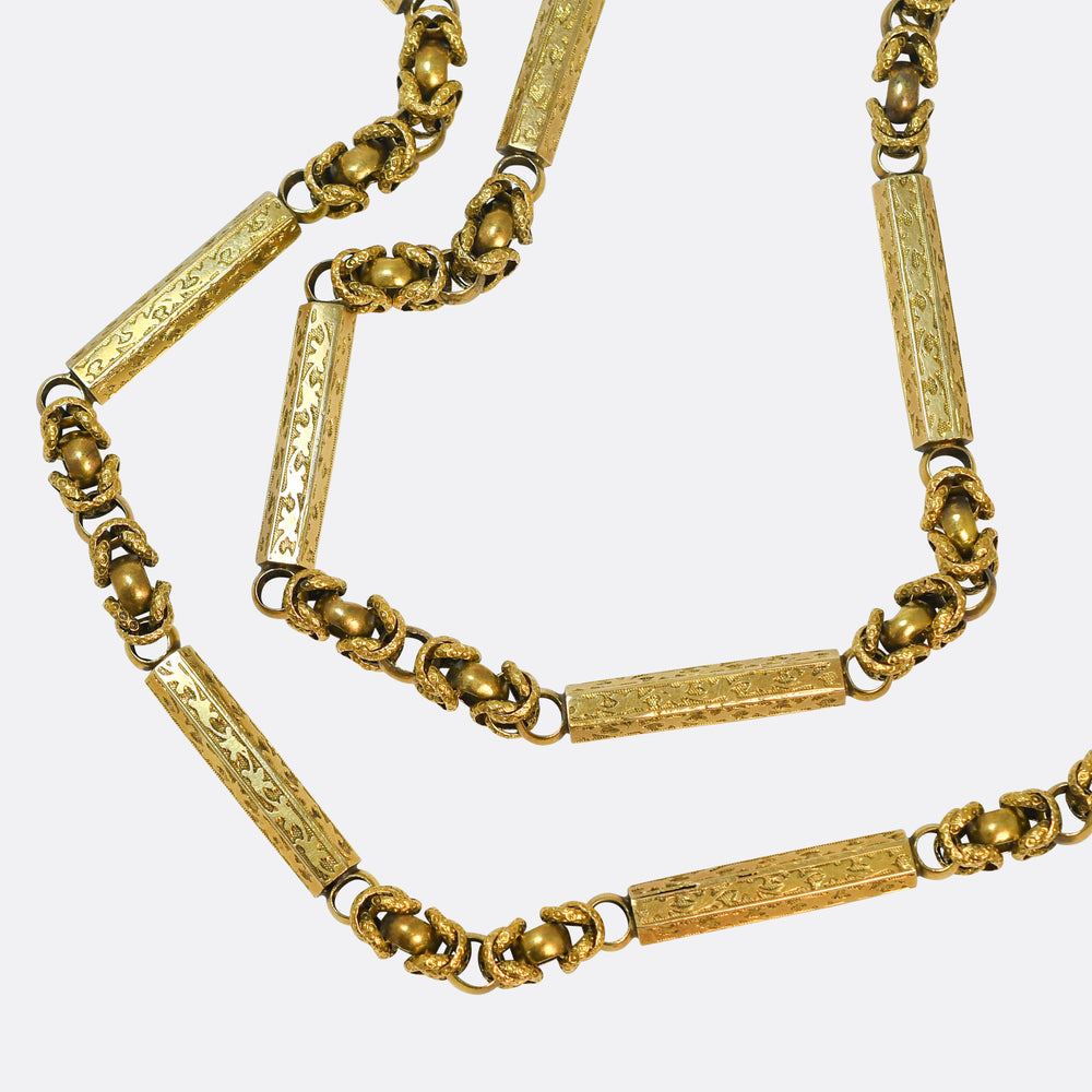 Georgian 18k Gold Snake Chain