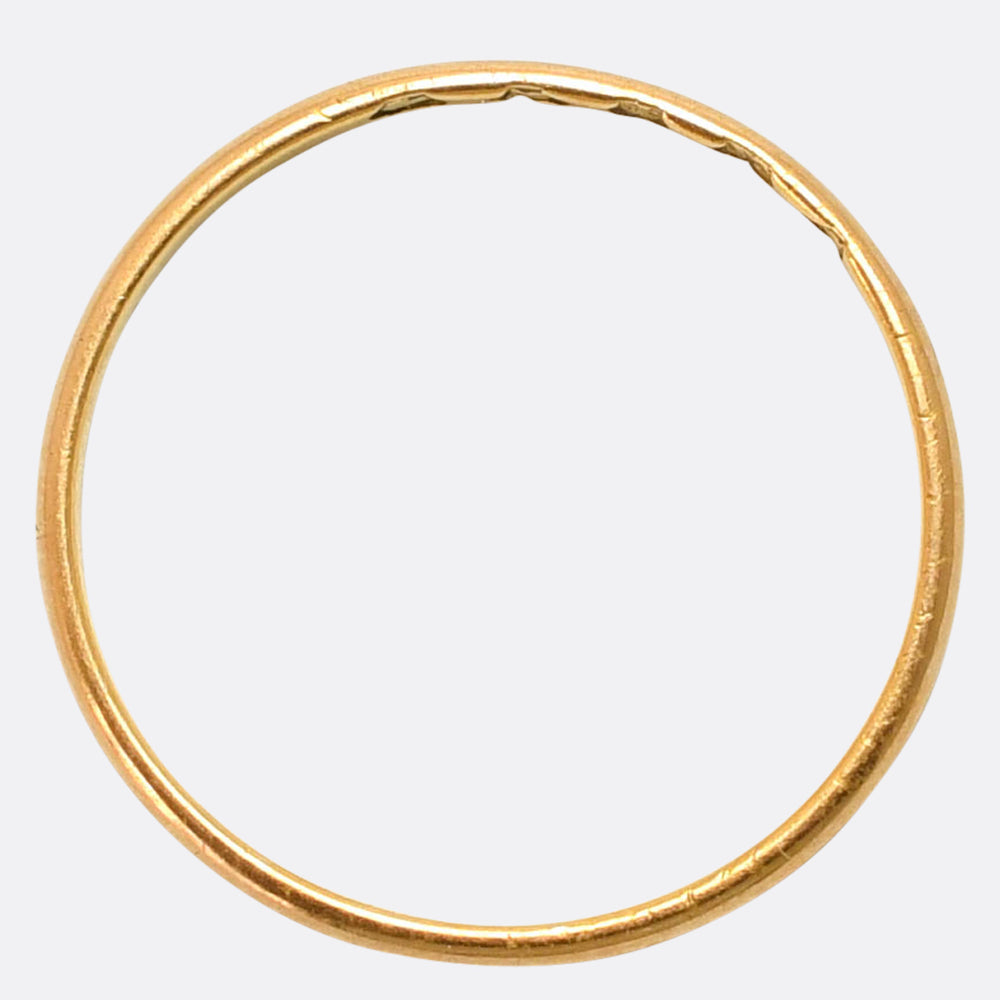 Georgian 22k Gold Slim Wedding Band