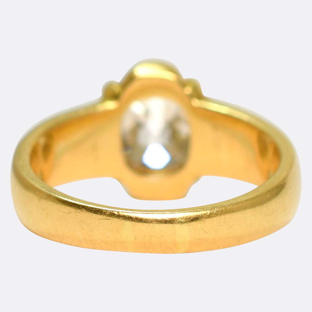 Georgian 2ct Old Cushion Cut Diamond Solitaire Ring