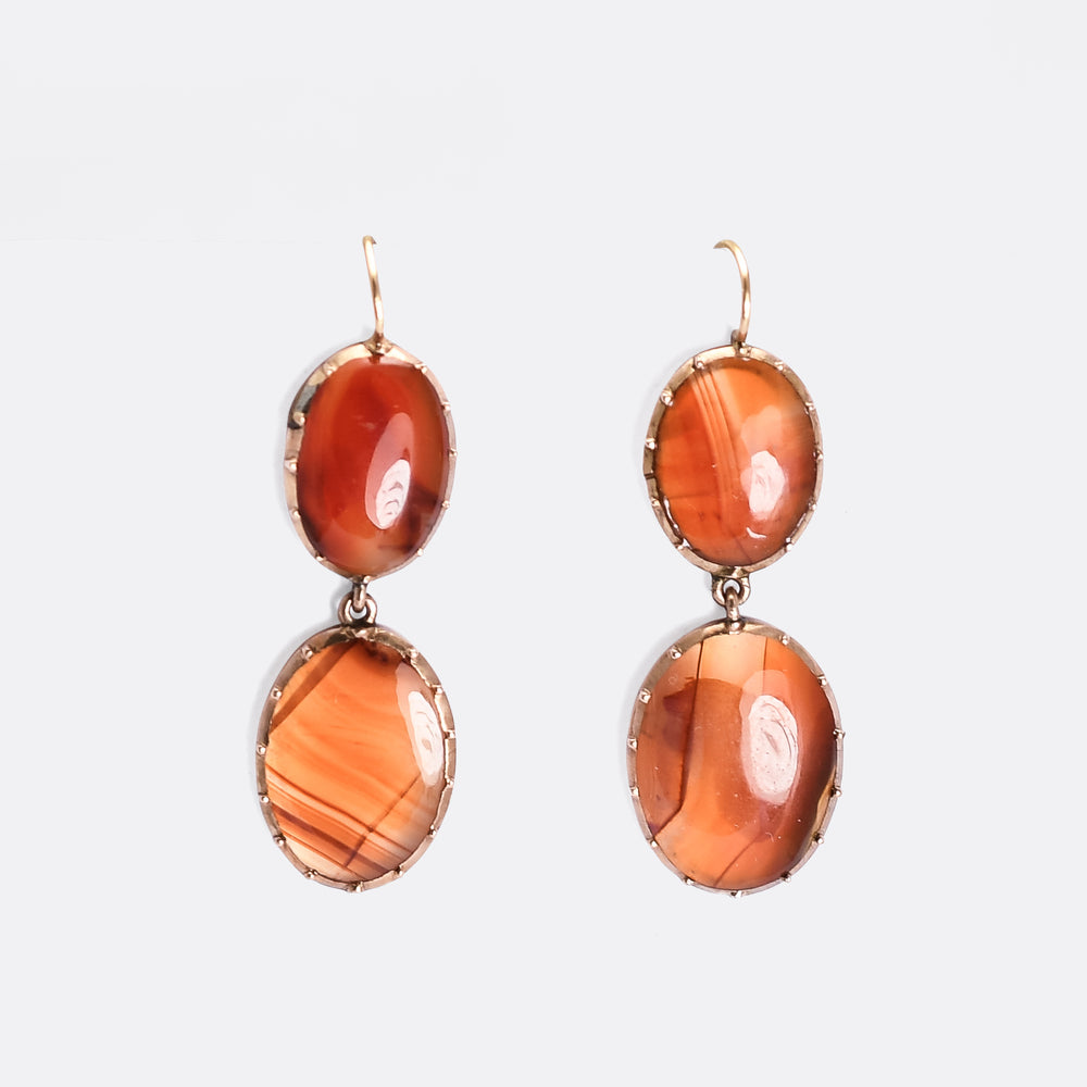 Georgian Agate Rivière Necklace & Earrings Suite