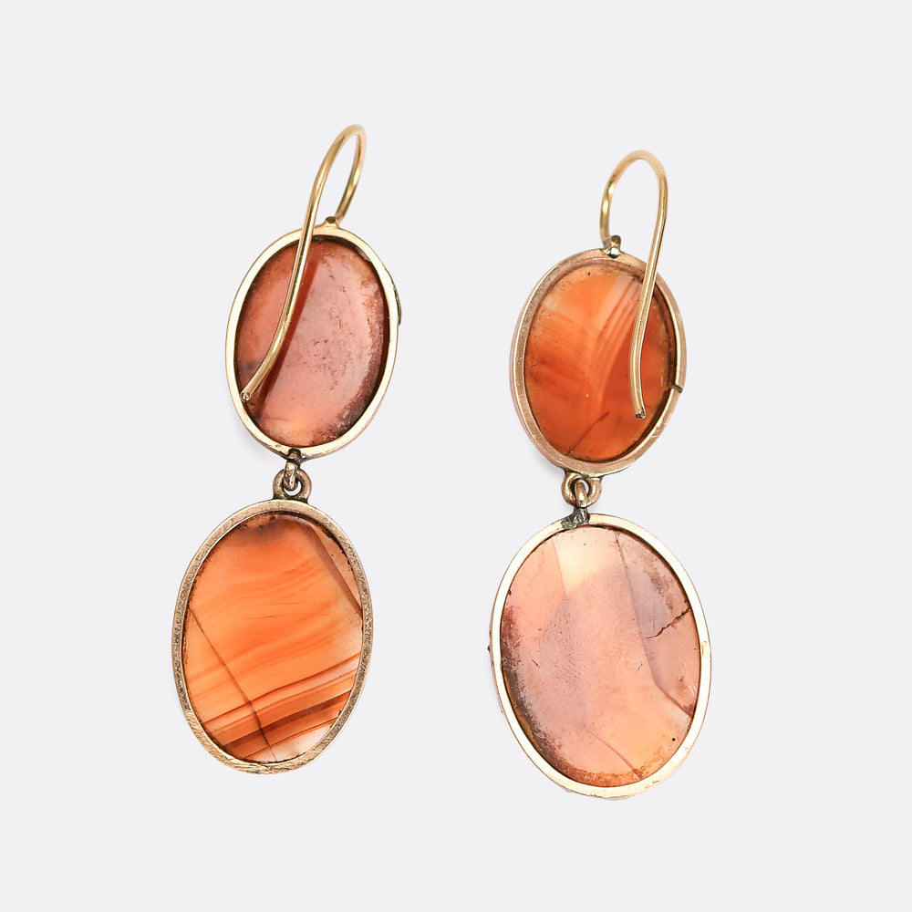 Georgian Agate Rivière Necklace & Earrings Suite