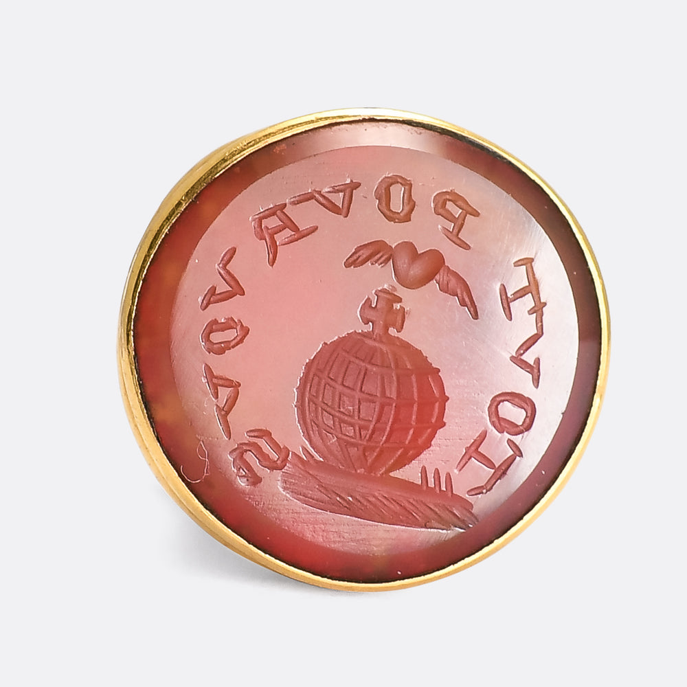 Georgian All For You Cupid Chelsea Seal Fob Pendant