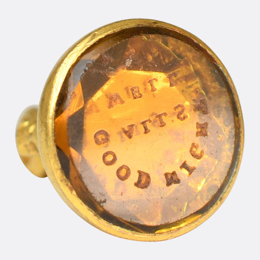 Georgian All's Well, Good Night Intaglio Seal Fob