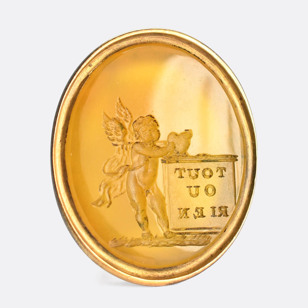 Georgian All or Nothing Intaglio Seal Fob Pendant