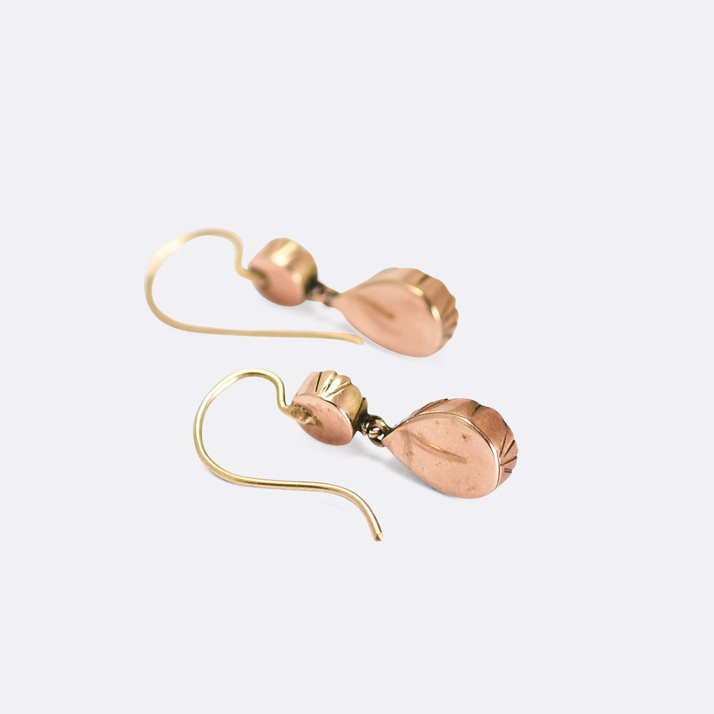 Georgian Aquamarine Paste Earrings