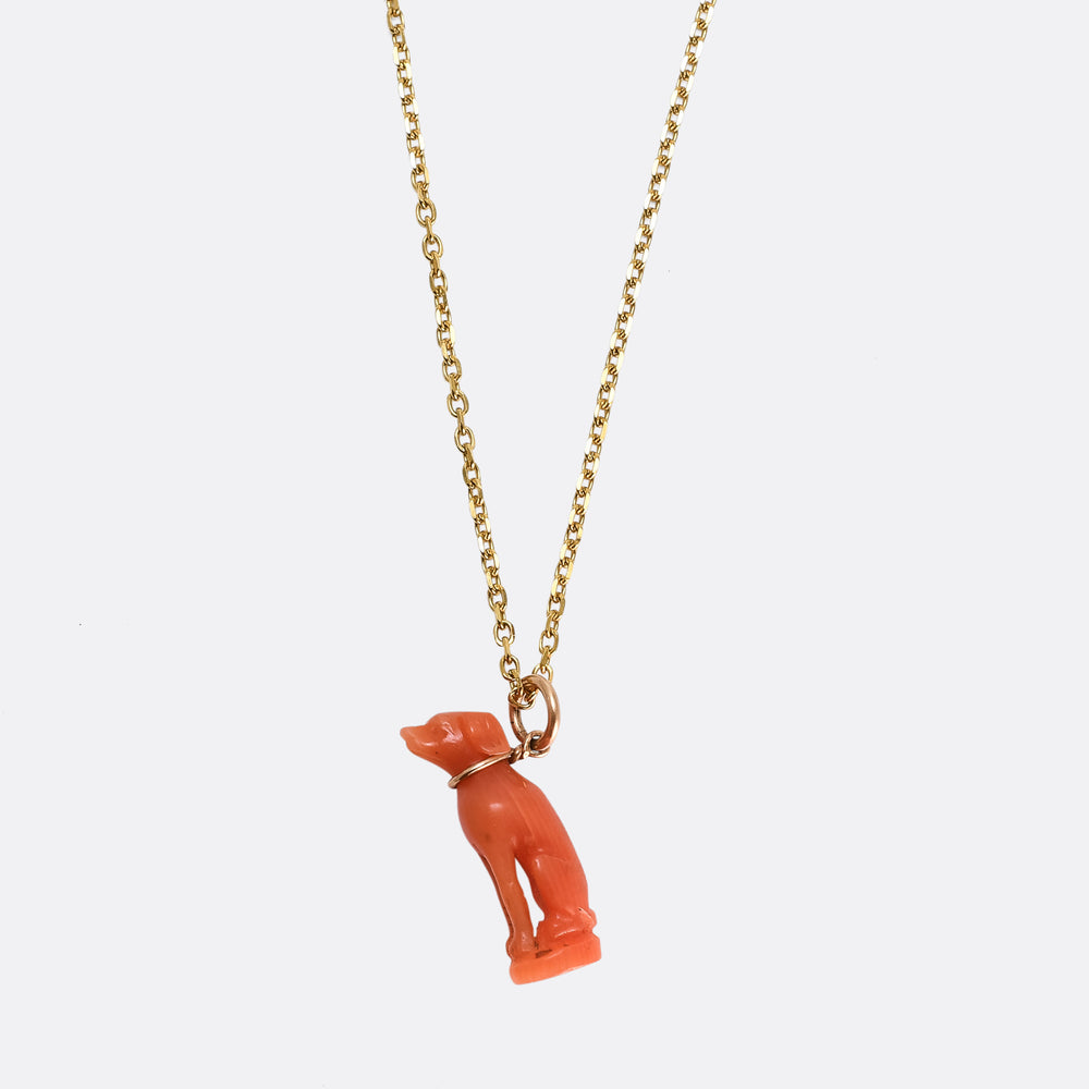 Georgian Coral Dog Charm