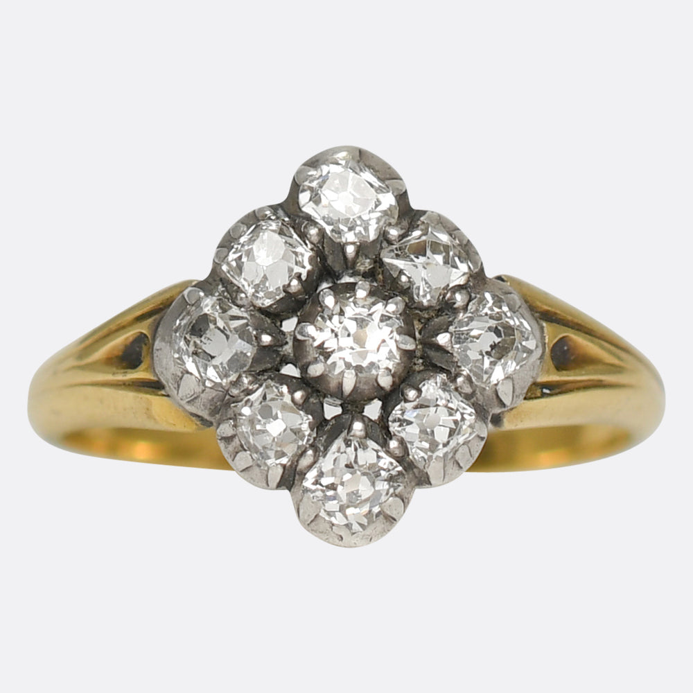 Georgian Diamond Cluster Ring