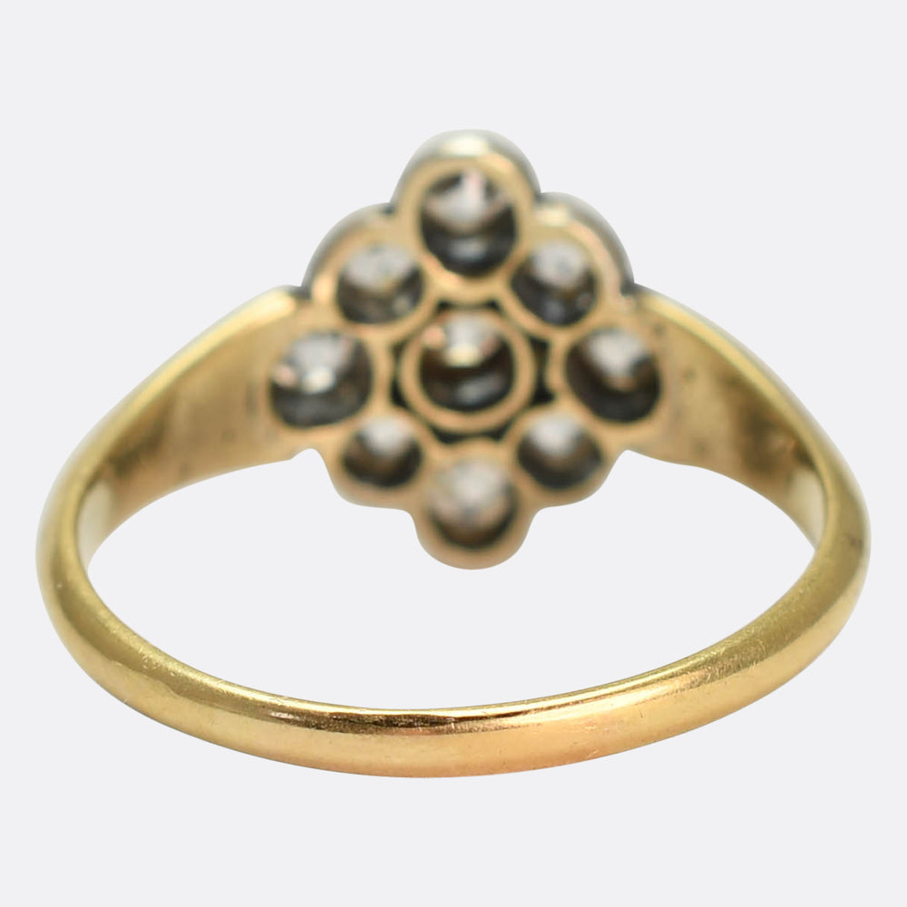 Georgian Diamond Cluster Ring