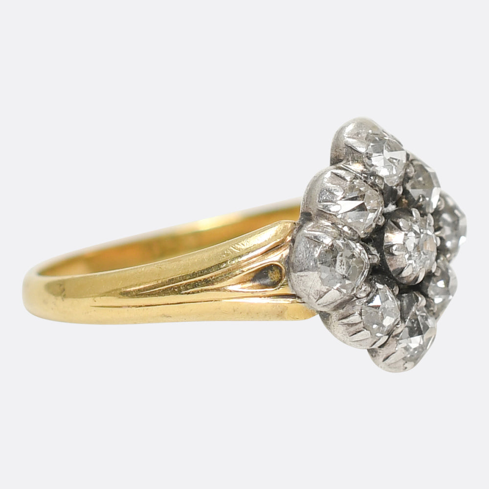 Georgian Diamond Cluster Ring