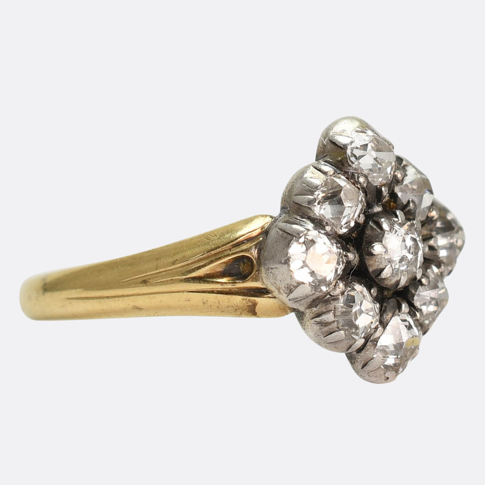 Georgian Diamond Cluster Ring