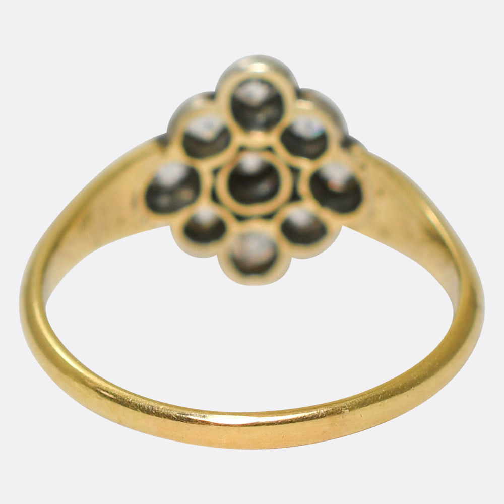 Georgian Diamond Cluster Ring