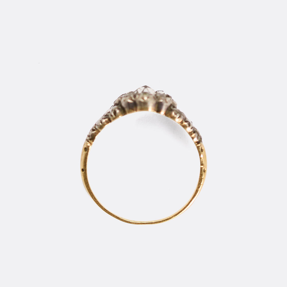 Georgian Diamond Flower Cluster Ring