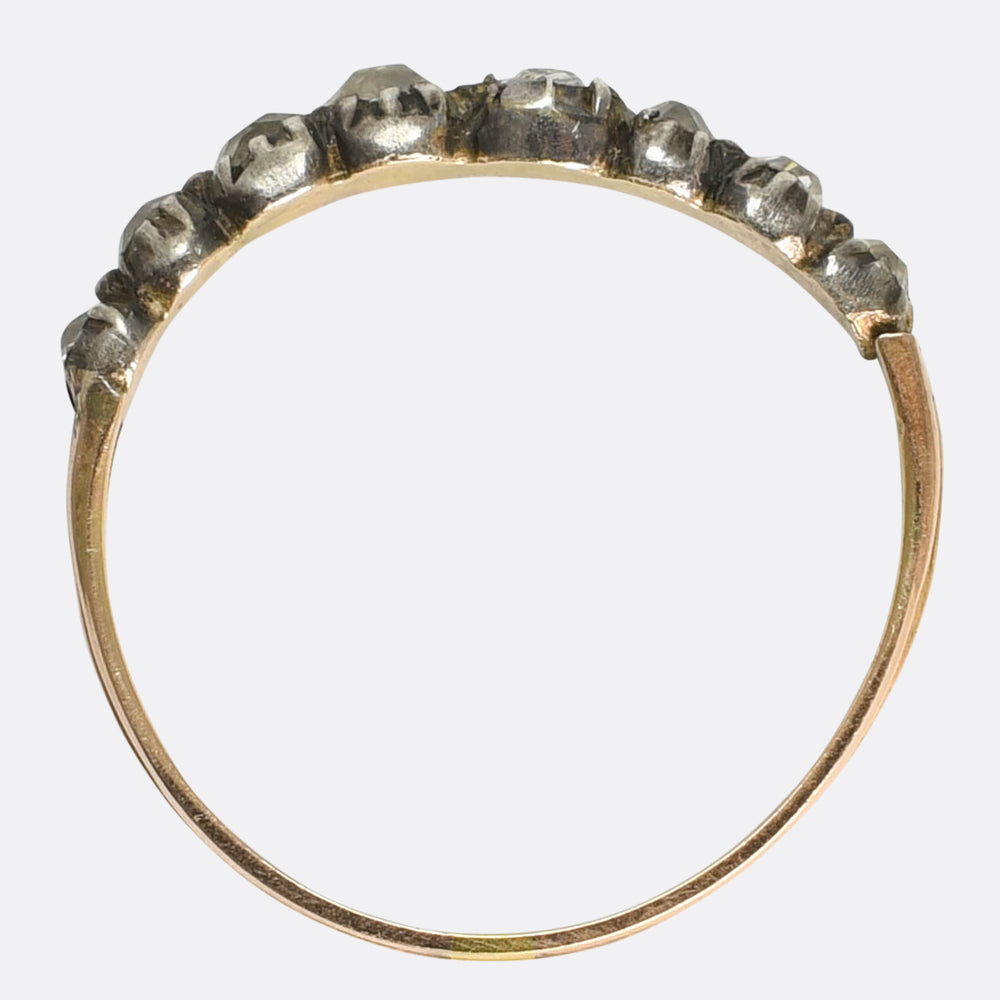 Georgian Diamond Half Hoop Eternity Ring