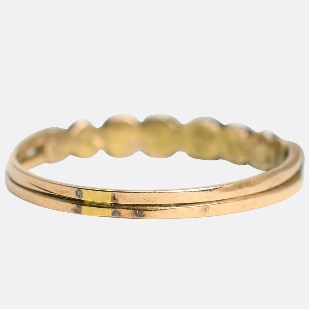 Georgian Diamond Half Hoop Eternity Ring