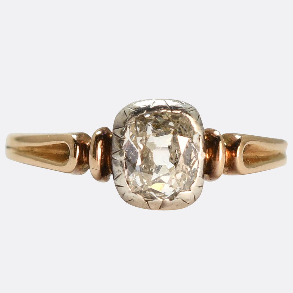 Georgian Diamond Solitaire Engagement Ring