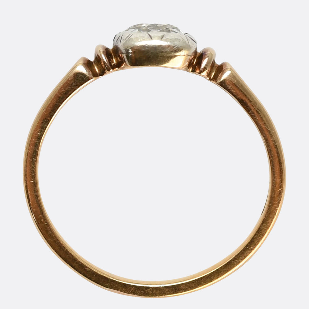 Georgian Diamond Solitaire Engagement Ring