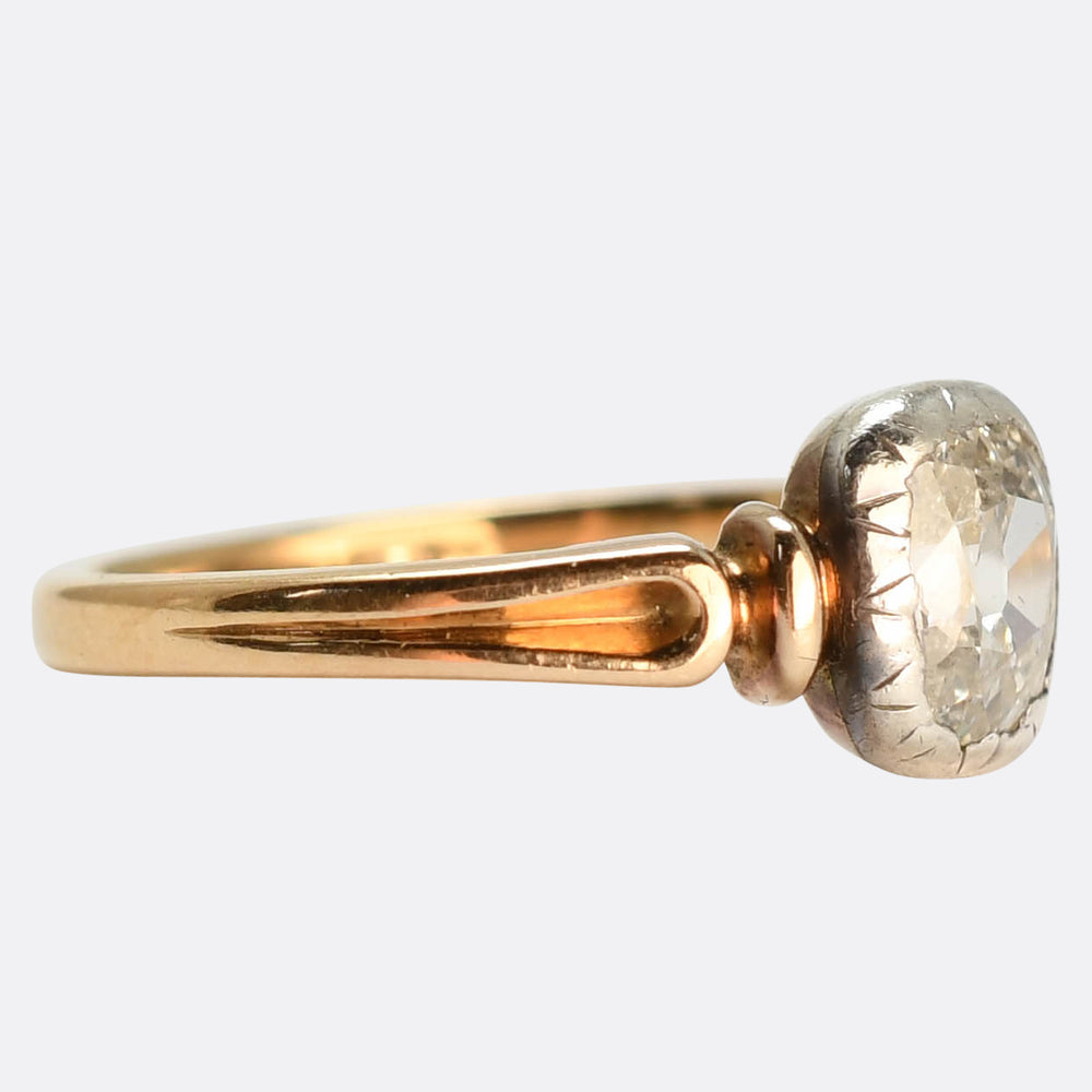 Georgian Diamond Solitaire Engagement Ring