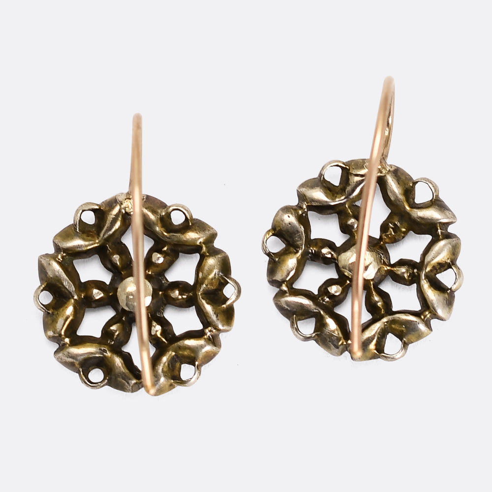 Georgian Garnet Cluster Earrings