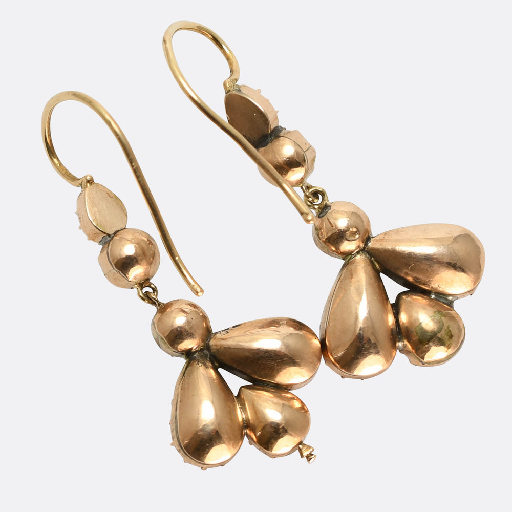 Georgian Garnet Drop Earrings