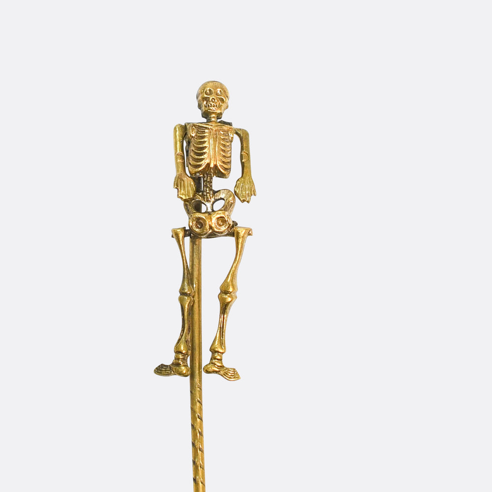 Georgian Gold Articulated Skeleton Pin