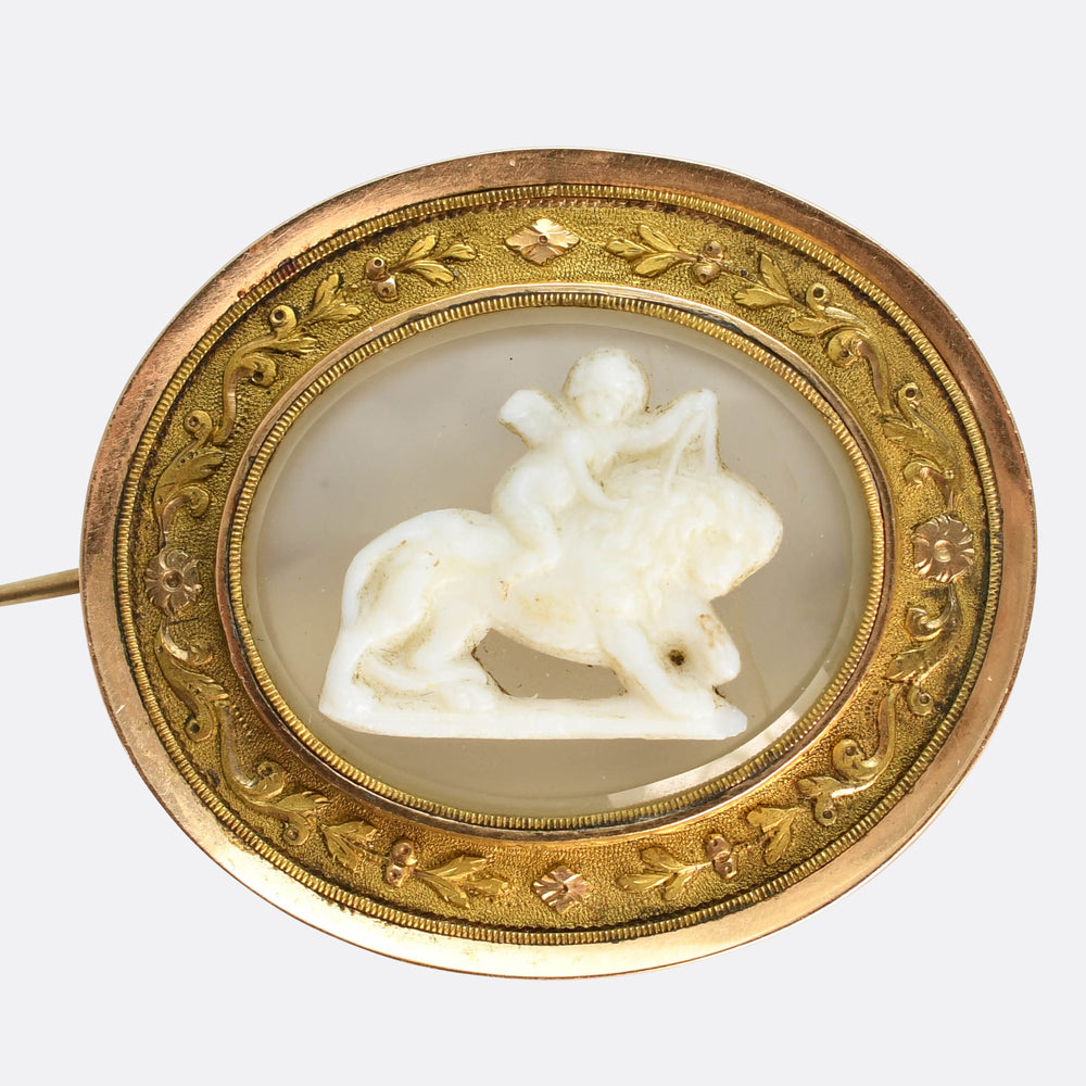 Georgian Love Conquers All Cameo Brooch