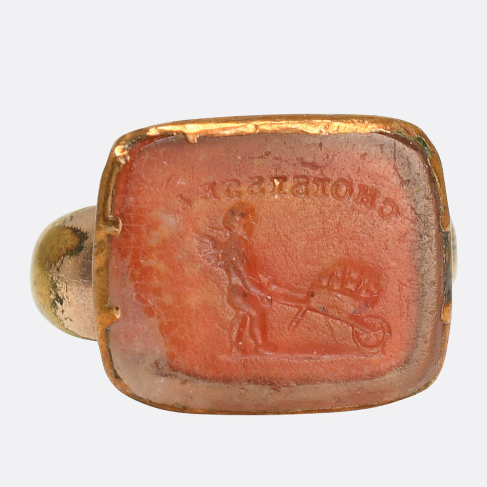 Georgian Miniature Tassie Choose Love Intaglio Seal Fob