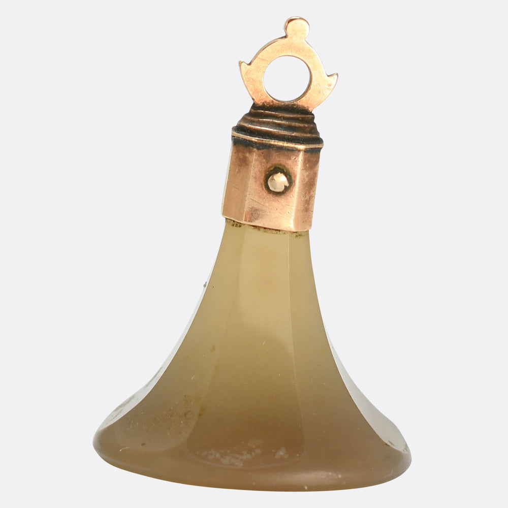 Georgian RSVP Chalcedony Intaglio Fob Pendant