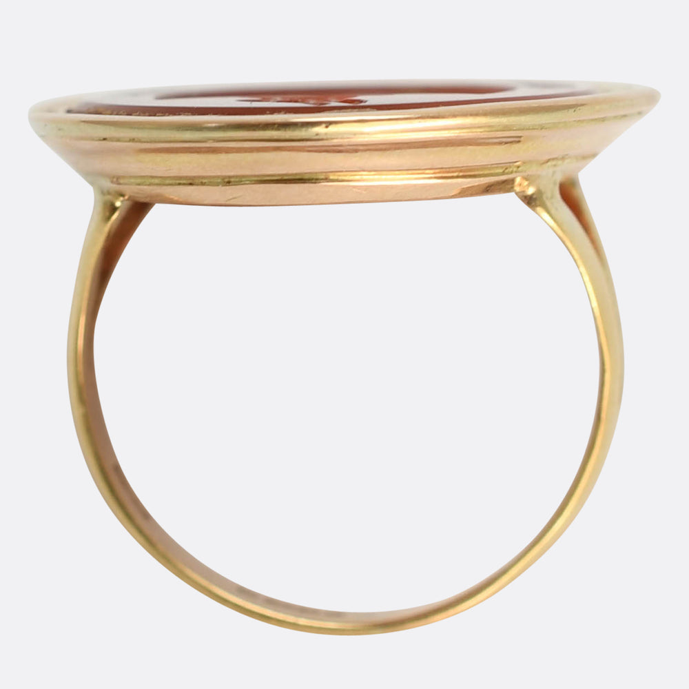 Georgian Reason Contents Me Carnelian Intaglio Seal Ring
